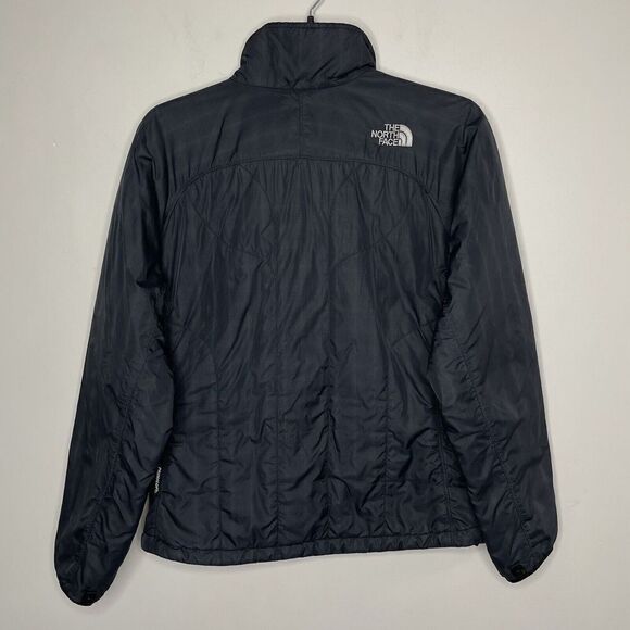 NORTH FACE Quilted Jacket Womens Small S Black Full Zip Lightweight Zip Pockets - Picture 7 of 13